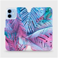 Flip case for Apple iPhone 12 mini - MG10S Purple and blue leaves - Phone Cover