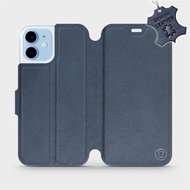 Mobiwear Flip mobile case Apple iPhone 12 mini - Blue - leather - Blue Leather - Phone Cover