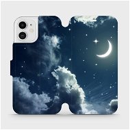 Flipové puzdro na mobil Apple iPhone 12 – V145P Nočná obloha s mesiacom - Kryt na mobil