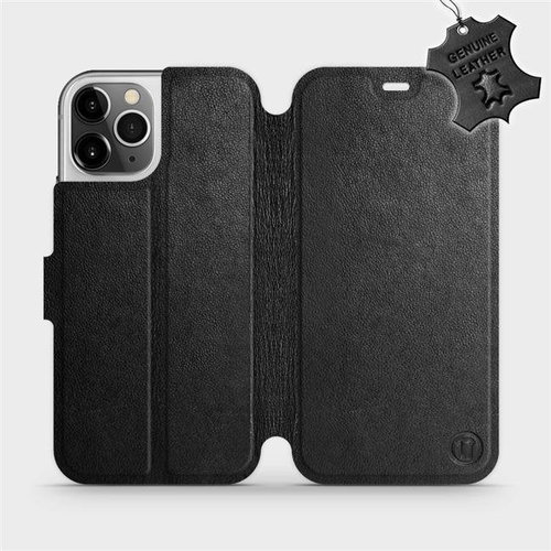 Flip Mobile Case Apple iPhone 12 Pro - Black - Leather - Black Leather - Phone Cover - Main image