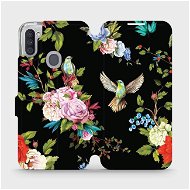 Kryt na mobil Flipové puzdro na mobil Samsung Galaxy M11 – VD09S Vtáky a kvety - Kryt na mobil