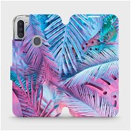 Flip case for Samsung Galaxy M11 - MG10S Purple and blue leaves - Phone Cover
