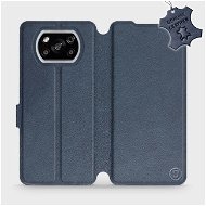 Flipové puzdro na mobil Xiaomi POCO X3 NFC – Modré – kožené – Blue Leather - Kryt na mobil
