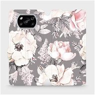 Flip case for Xiaomi POCO X3 NFC - MX06S Flowers on grey background - Phone Cover