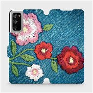 Flipové puzdro na mobil Samsung Galaxy S20 FE – MD05P Džínsové kvety - Kryt na mobil