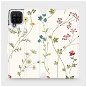 Flip mobile phone case Samsung Galaxy A12 - MD03S Thin plants with flowers - Phone Cover