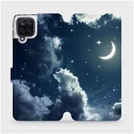 Flipové puzdro na mobil Samsung Galaxy A12 – V145P Nočná obloha s mesiacom - Kryt na mobil