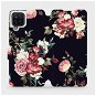 Flip case for Samsung Galaxy A12 - VD11P Rose on black - Phone Cover