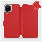 Flip case for Samsung Galaxy A12 - Red - leather - Red Leather - Phone Cover