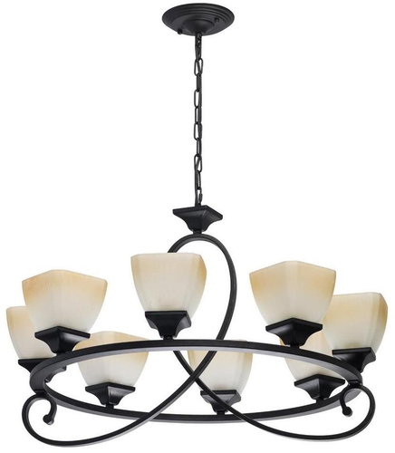 MW-LIGHT - Chandelier on a Chain COUNTRY 8xE27/60W/230V - Chandelier - Main image