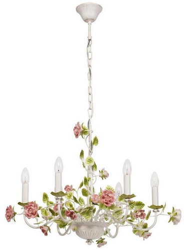 MW-LIGHT - Chandelier on Chain FLORA PROVENCE 6xE14/40W/230V - Chandelier - Main image