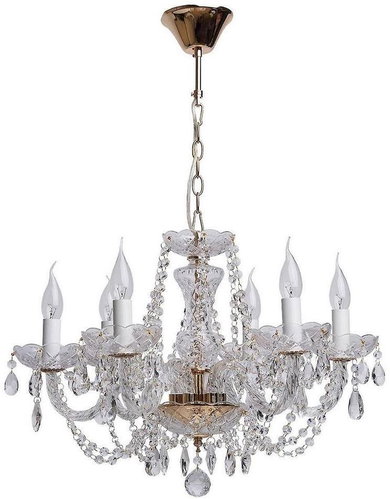 MW-LIGHT - Chandelier on Chain CRYSTAL 6xE14/60W/230V - Chandelier - Main image