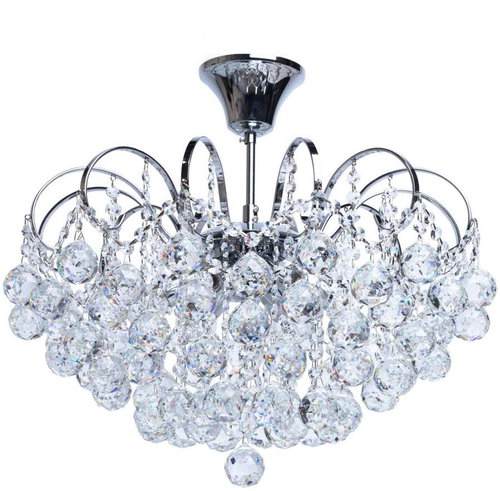 MW-LIGHT - Crystal Chandelier on Rod CRYSTAL 6xE14/60W/230V - Chandelier - Main image