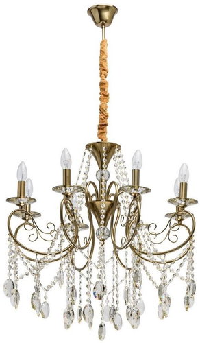 MW-LIGHT - Crystal Chandelier on Rod SELENA 8xE14/40W/230V - Chandelier - Main image