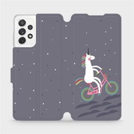 Flip case for Samsung Galaxy A72 - V024P Unicorn on a bike - Phone Cover