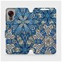 Phone Cover Flip mobile phone case Samsung Galaxy Xcover 5 - V108P Blue mandala flowers - Kryt na mobil