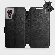 Phone Cover Leather flip case Samsung Galaxy Xcover 5 - Black - Black Leather - Kryt na mobil