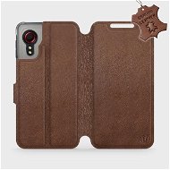 Phone Cover Leather flip case Samsung Galaxy Xcover 5 - Brown - Brown Leather - Kryt na mobil