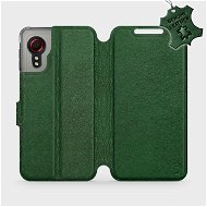 Phone Cover Leather flip case Samsung Galaxy Xcover 5 - Green - Green Leather - Kryt na mobil