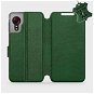 Kryt na mobil Kožené flip puzdro Samsung Galaxy Xcover 5 – Zelené – Green Leather - Kryt na mobil