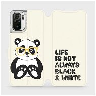 Flipové puzdro na mobil Xiaomi Redmi Note 10S – M041S Panda – life is not always black and white - Kryt na mobil