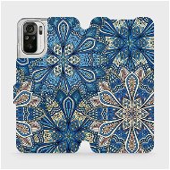 Flip case for Xiaomi Redmi Note 10S - V108P Blue mandala flowers - Phone Cover