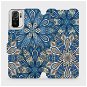 Flip case for Xiaomi Redmi Note 10S - V108P Blue mandala flowers - Phone Cover