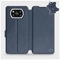 Phone Cover Leather flip case for Xiaomi Poco X3 Pro - Blue - Blue Leather - Kryt na mobil
