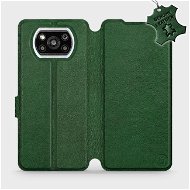 Kožené flip puzdro na mobil Xiaomi Poco X3 Pro – Zelené – Green Leather - Kryt na mobil