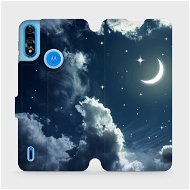 Flipové puzdro na mobil Motorola Moto E7 Power – V145P Nočná obloha s mesiacom - Kryt na mobil