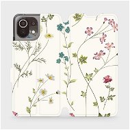 Flip case for Xiaomi Mi 11 Lite LTE / 5G - MD03S Thin plants with flowers - Phone Cover