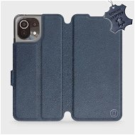 Leather flip case for Xiaomi Mi 11 Lite LTE / 5G - Blue - Blue Leather - Phone Cover