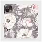 Flip case for Xiaomi Mi 11 Lite LTE / 5G - MX06S Flowers on grey background - Phone Cover