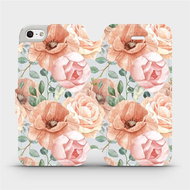 Flip mobile phone case Apple iPhone SE / iPhone 5 / iPhone 5S - MP02S Pastel flowers - Phone Cover