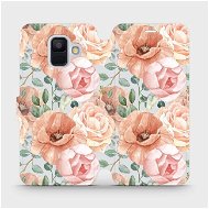 Kryt na mobil Flip puzdro na mobil Samsung Galaxy A6 2018 – MP02S Pastelové kvety - Kryt na mobil