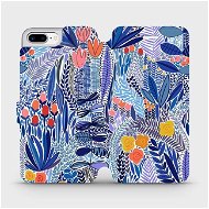 Flip case for Apple iPhone 7 Plus - MP03P Blue flower - Phone Cover