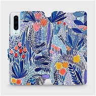 Flip case for mobile Huawei P30 - MP03P Blue flower - Phone Cover