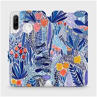 Flip case for mobile Huawei P30 Lite - MP03P Blue flower - Phone Cover