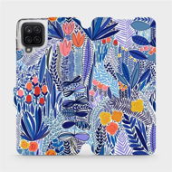 Flip case for Samsung Galaxy A12 - MP03P Blue flower - Phone Cover