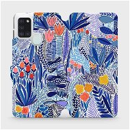 Flip case for Samsung Galaxy A21S - MP03P Blue flower - Phone Cover