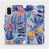 Flip case for Samsung Galaxy A41 - MP03P Blue flower - Phone Cover
