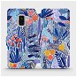Phone Cover Flip case for Samsung Galaxy A8 2018 - MP03P Blue flower - Kryt na mobil