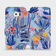 Flip case for Samsung Galaxy S6 Edge - MP03P Blue flower - Phone Cover