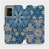 Phone Cover Flip mobile phone case Asus Zenfone 8 - V108P Blue mandala flowers - Kryt na mobil