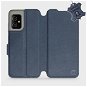 Leather flip case for Asus Zenfone 8 - Blue - Blue Leather - Phone Cover