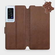 Leather flip case for Vivo X60 Pro 5G - Brown Leather - Phone Cover
