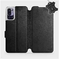 Phone Cover Leather flip case for Xiaomi Redmi Note 10 5G - Black - Black Leather - Kryt na mobil