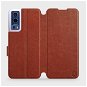 Phone Cover Flip case for Vivo Y72 5G in Brown&Gray with grey interior - Kryt na mobil