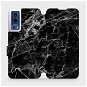 Phone Cover Flip case for Vivo Y72 5G - V056P Black Marble - Kryt na mobil