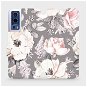 Phone Cover Flip case for Vivo Y72 5G - MX06S Flowers on grey background - Kryt na mobil